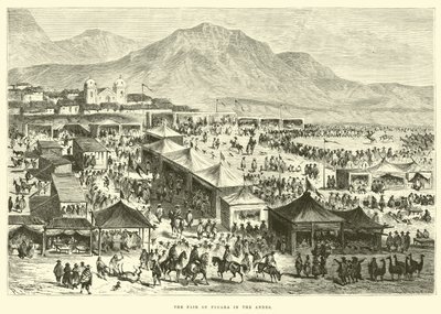 The fair of Pucara in the Andes by Edouard Riou